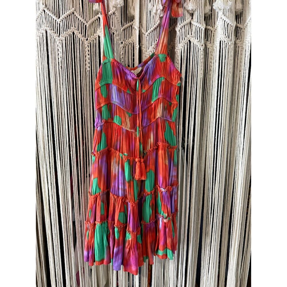 Chelsea & Violet Vibrant Smocked Tiered Mini Dress